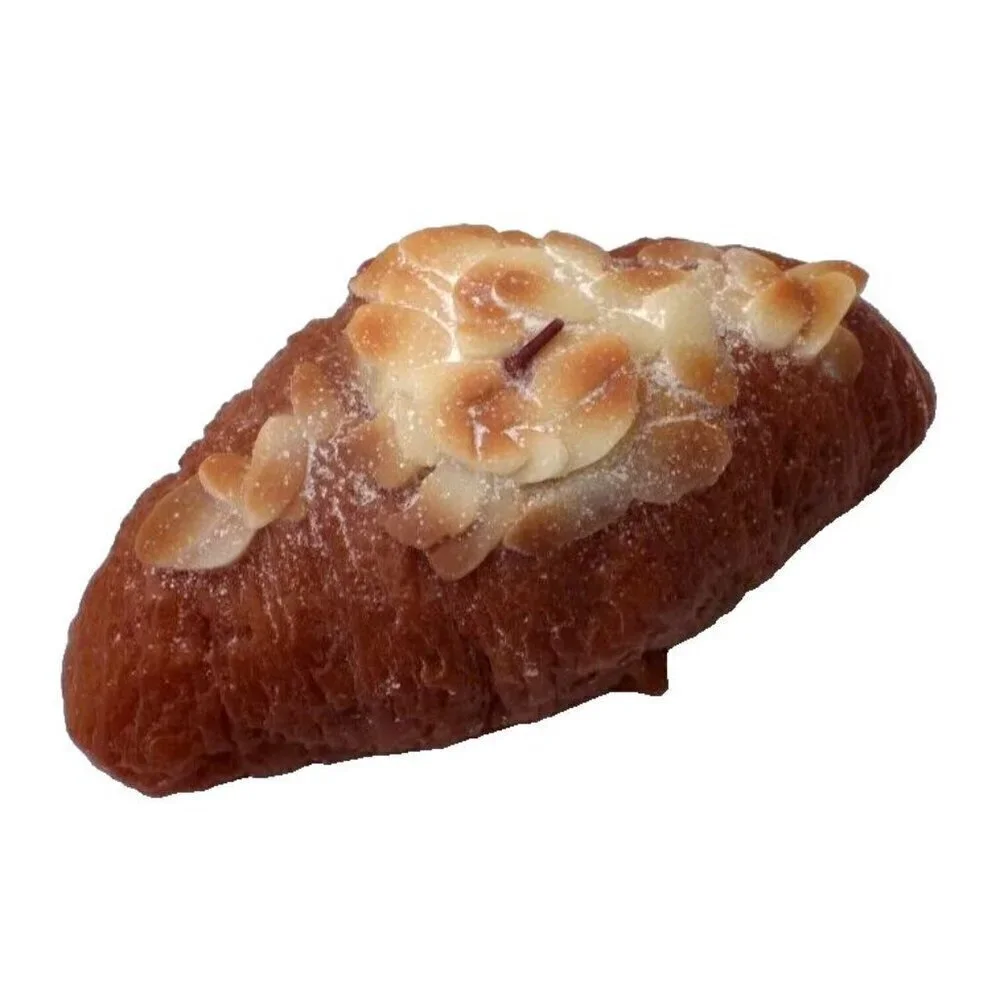 New Brown Almond Croissant Figural Candle Food Bakery Pastry